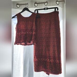 Two-piece summer outfit skirt & top